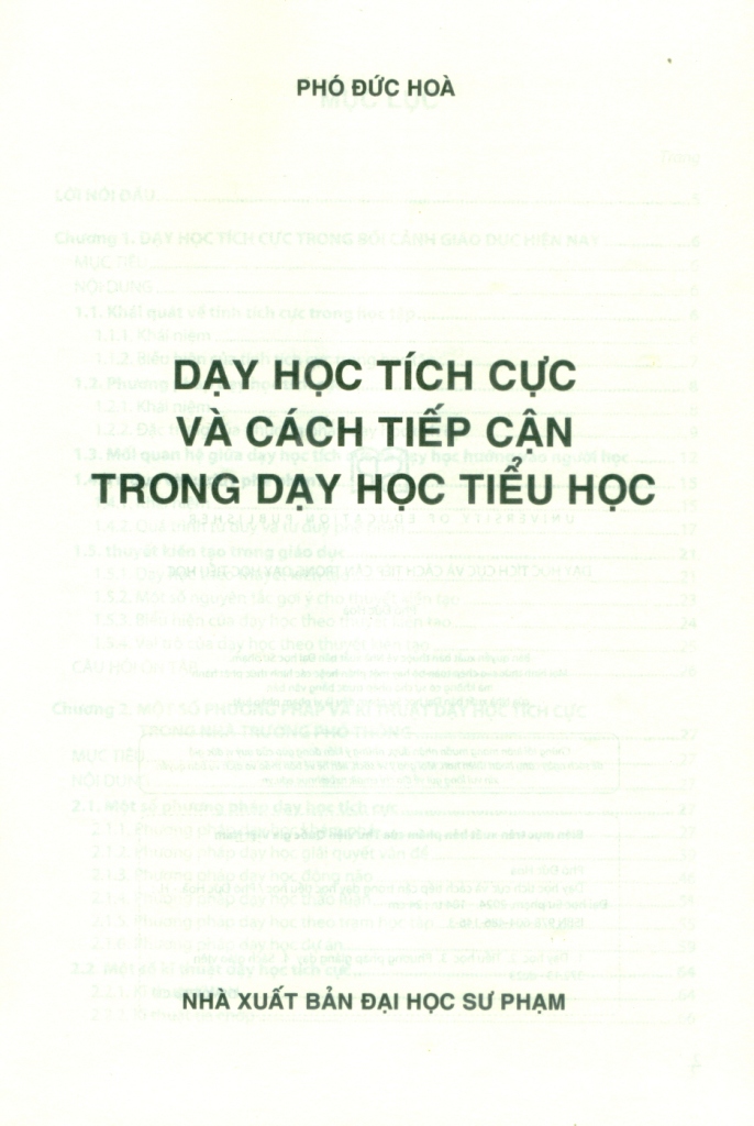 DẠY HỌC TÍCH CỰC VÀ CÁCH TIẾP CẬN TRONG DẠY HỌC TIỂU HỌC